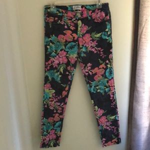 Floral Print Skinny Jeans